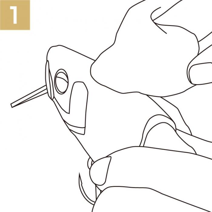 貼付方法　<font color=#ff0000>※貼り付けの際は釣針にご注意ください。</font>